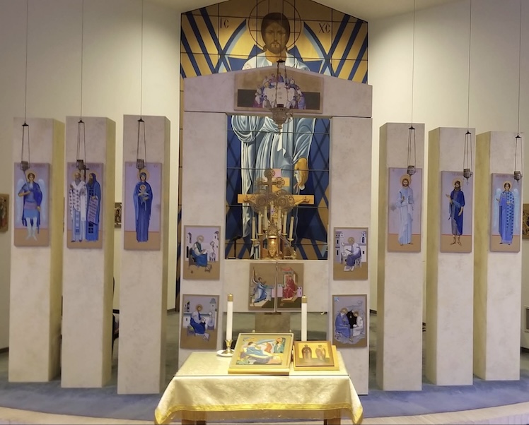 Church interior with iconostasis